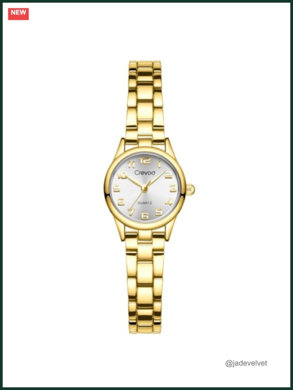 Petite Vintage Gold Watch for Women Elegant Retro Dress Watch Adjustable